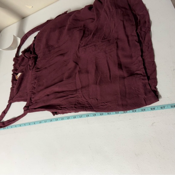 Free People Chase The Sun Short tall romper Plum Large boho beach festival - Picture 3 of 12